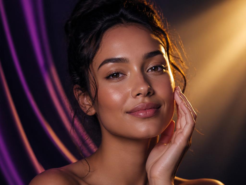 Woman with radiant, healthy skin and a confident smile